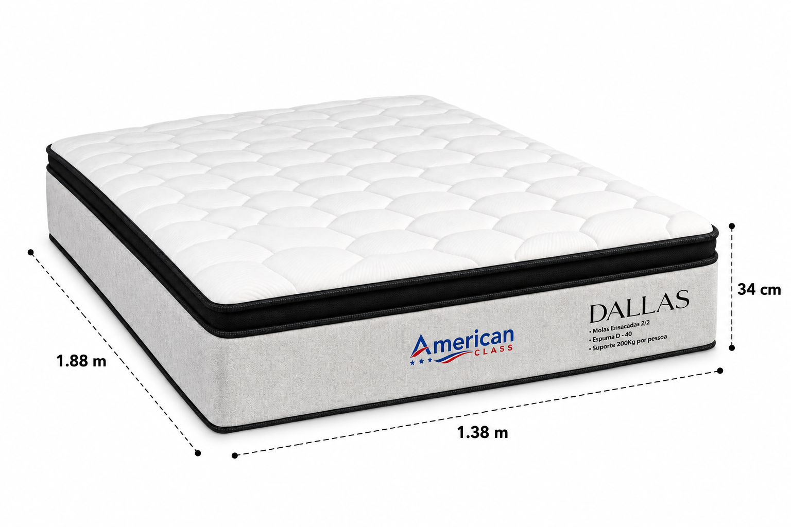 Colchão Dallas Molas Ensacadas com Espuma D-40