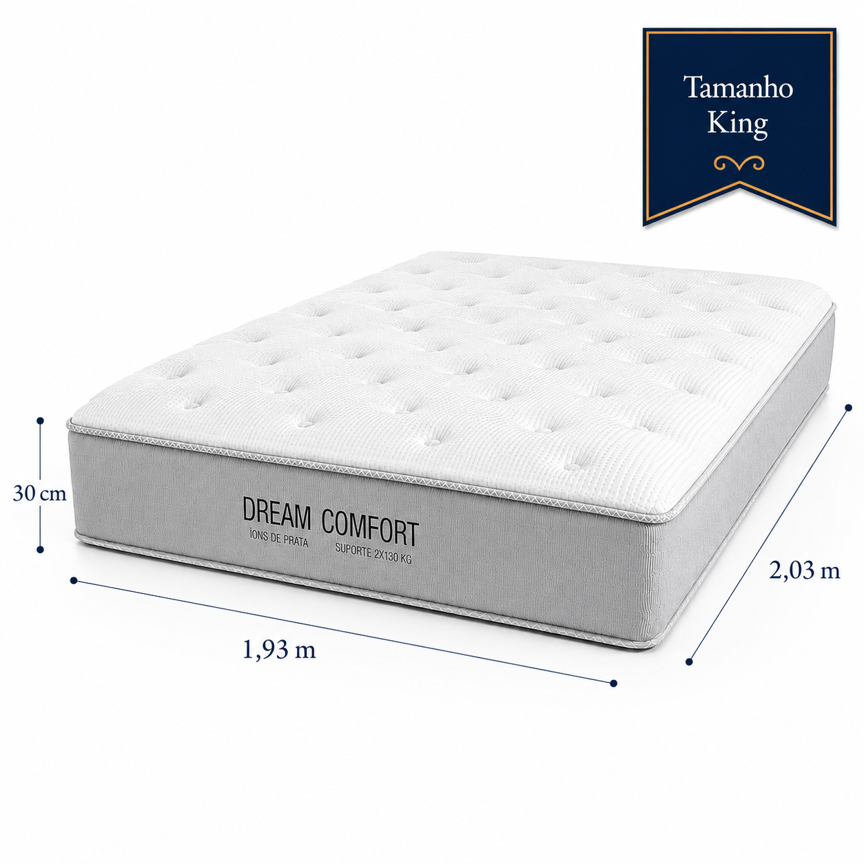 Colchão Dream Comfort Molas Ensacadas Intermediário/Macio – Toque de Classe