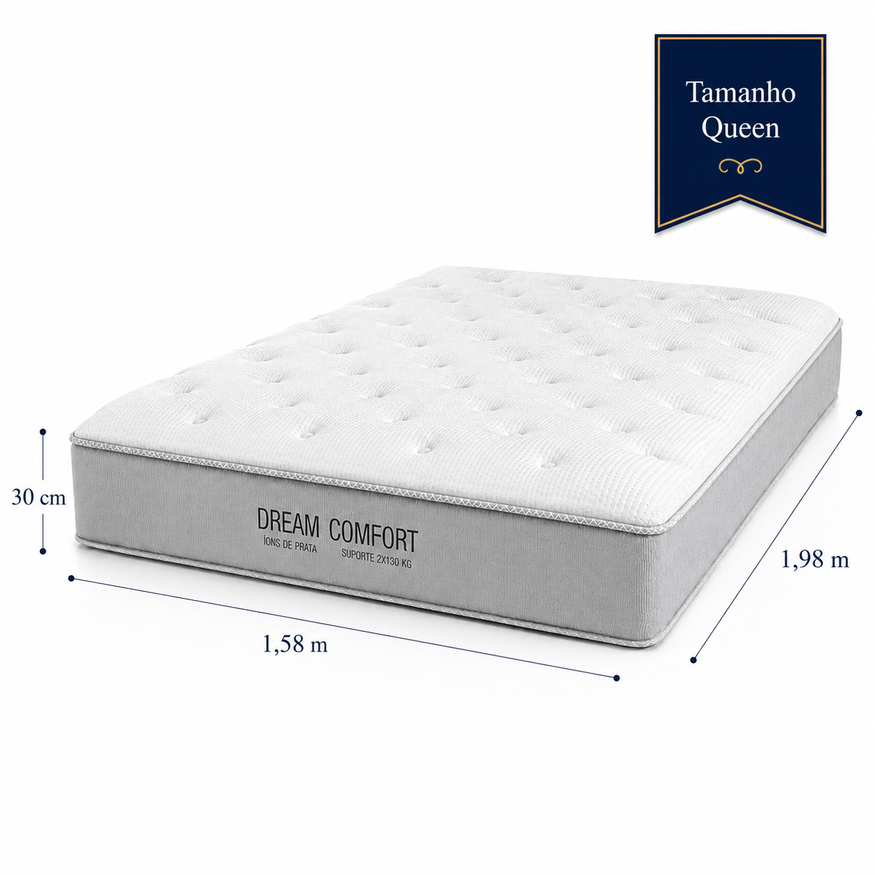 Colchão Dream Comfort Molas Ensacadas Intermediário/Macio – Toque de Classe