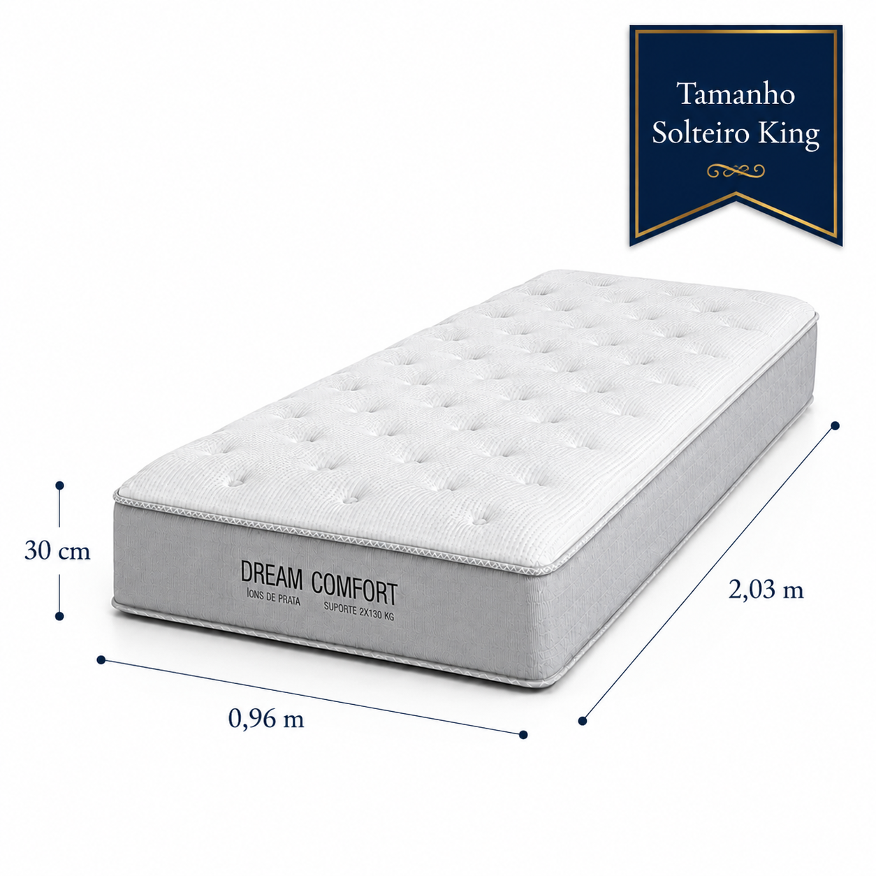 Colchão Dream Comfort Molas Ensacadas Intermediário/Macio – Toque de Classe