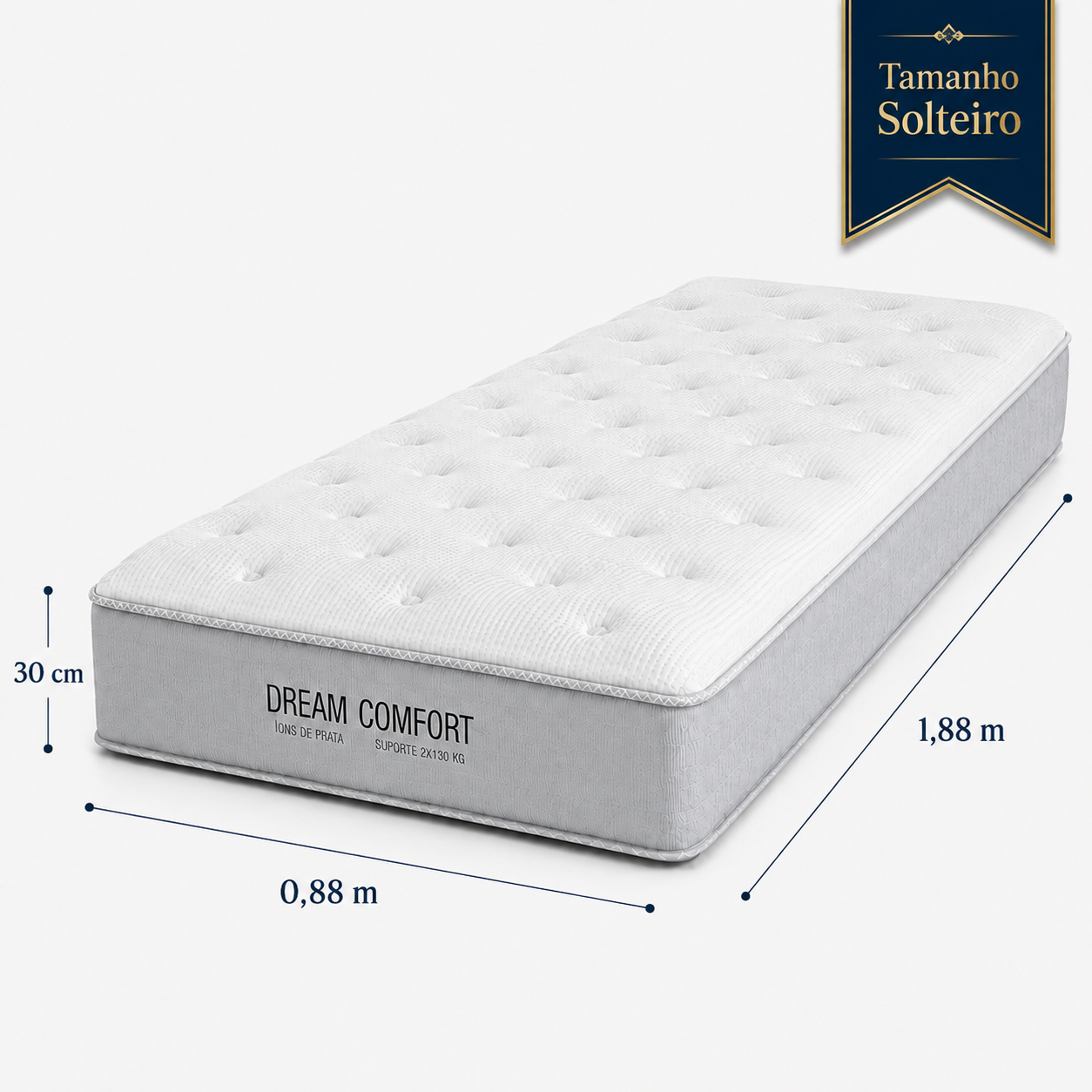 Colchão Dream Comfort Molas Ensacadas Intermediário/Macio – Toque de Classe